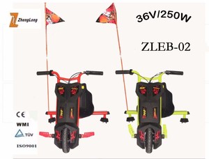 เด็กความบันเทิงกลางแจ้งสกู๊ตเตอร์100วัตต์ไฟฟ้า3ล้อบ้า Drift Trike - Product Image 6