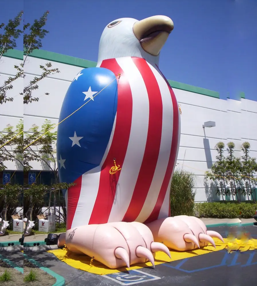 Balão inflável para animais, personagens de desenhos animados, águia gigante americana, para eventos ao ar livre, desfile e exibição