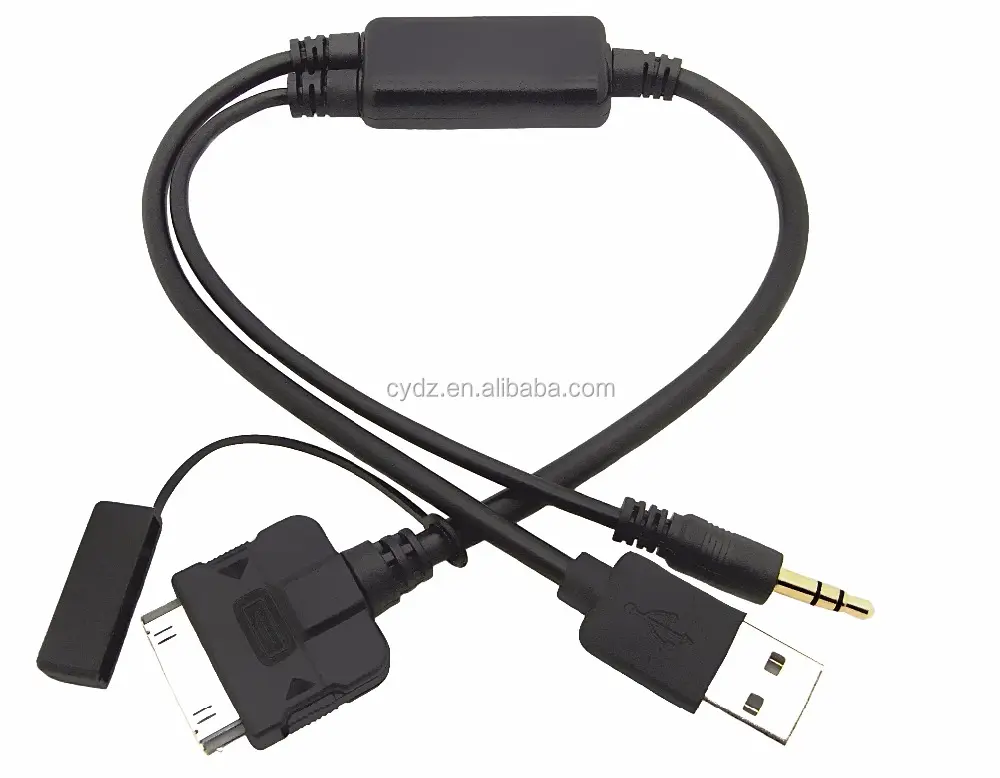 Voor Bmw Mini iPod iPhone Interface Audio USB Y Kabel AUX Adapter Lood