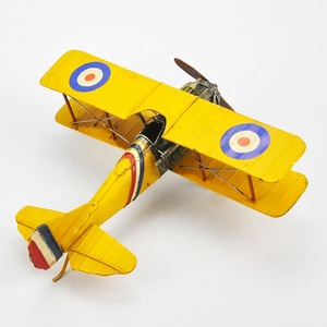 El yapımı Metal Çocuk Uçak Oyuncak Retro Çift Kanatlı Pervane Sabit Kanat Fighter Model Uçak Yaratıcı Ev Dekorasyonu Çocuk Hediye - Product Image 2