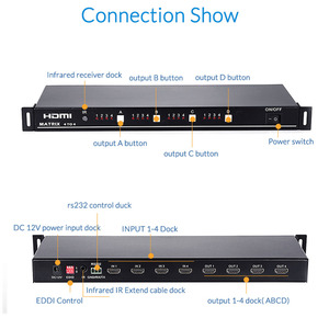 <span class=keywords><strong>4</strong></span> Entrada <span class=keywords><strong>4</strong></span> salida <span class=keywords><strong>HDMI</strong></span> verdadera <span class=keywords><strong>Matrix</strong></span> Switcher <span class=keywords><strong>4</strong></span> K Switch <span class=keywords><strong>HDMI</strong></span> con Control remoto IR Ultra HD <span class=keywords><strong>HDMI</strong></span> 1.<span class=keywords><strong>4</strong></span> 4k x 2K 1080p