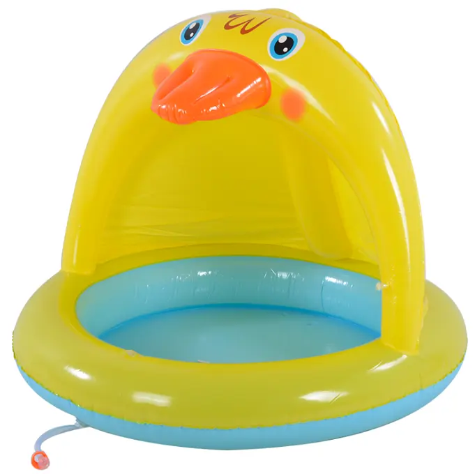 Certificato CPC piscina gonfiabile per bambini anatra con baldacchino piscina per bambini con irrigatore piscina gonfiabile per bambini