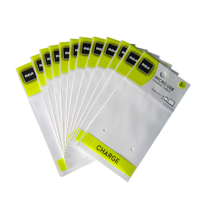 グラビア印刷Phone Case <span class=keywords><strong>Pouch</strong></span> Bag USBデータCable Packing Bagユーロ穴