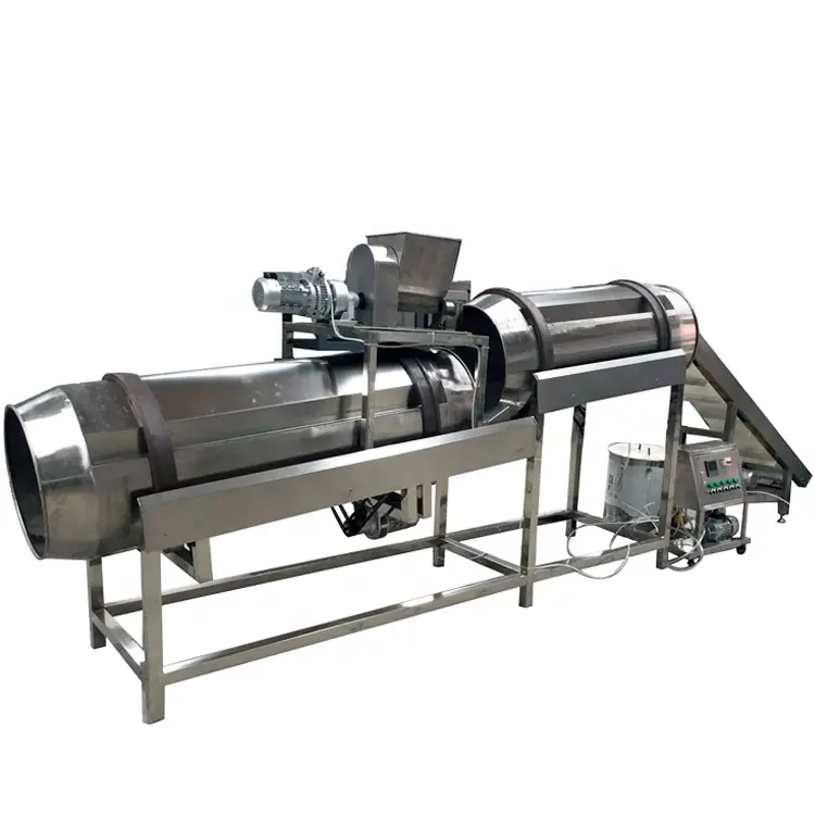 Pommes De Terre frites Puces Tambour Rotatif Arôme Assaisonnement Machine pour Vente Chaude Produit 2019 4 Kw Moteur 100-500 kg/h 12 Mois 220V/380V