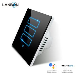 Lanbon Smart HomeKit 3ギャング2ウェイ3ウェイスマートライトタッチウォールスイッチZigbeeWiFiスマートフォンAPPリモートコントロール (tuyaを超えて)