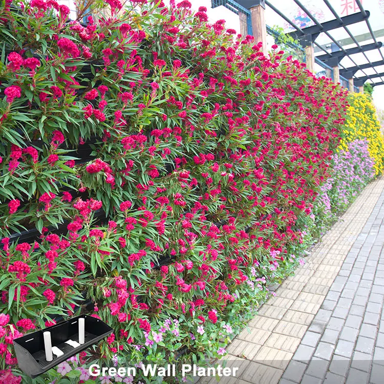 Sistemas de cultivo de plantas parede agricultura ao ar livre auto rega jardim vertical plantador de vaso de flores