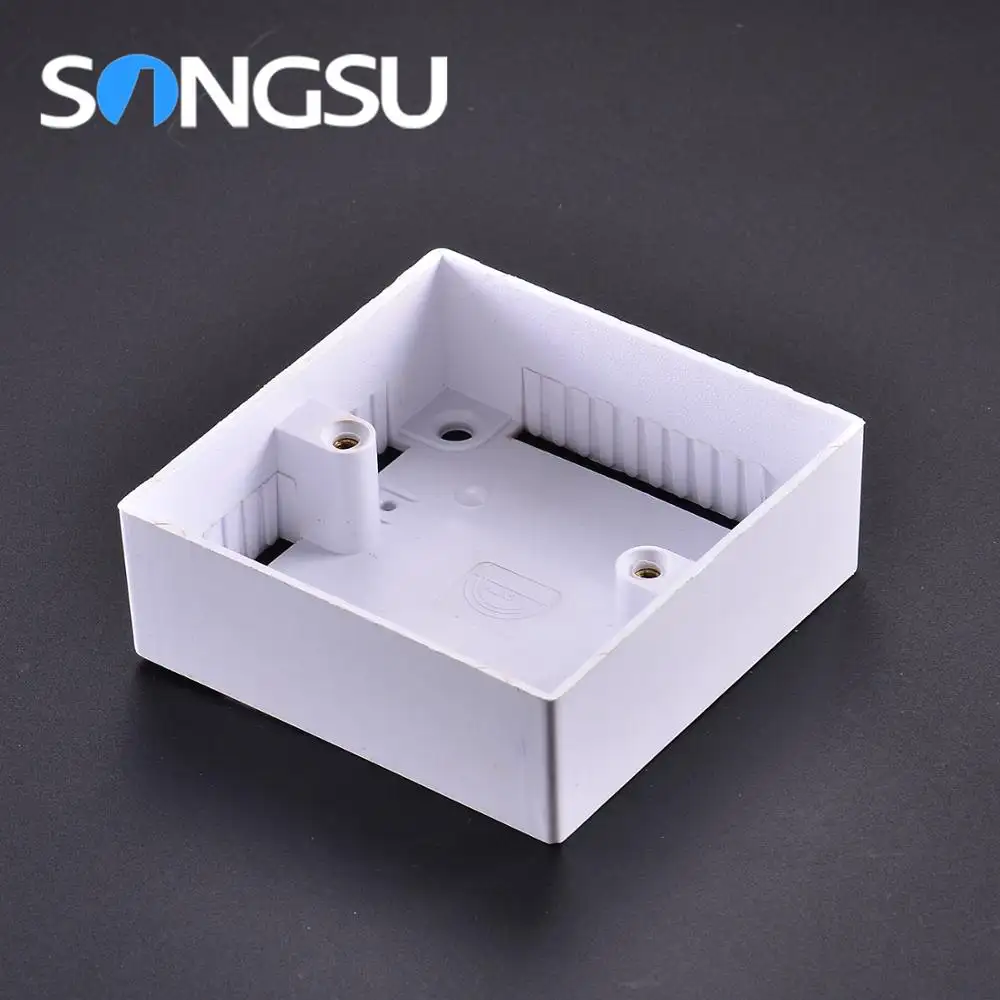 Materiali da costruzione Songsu 3X3 Pvc Interruttore Scatola di Giunzione 86/Scatola Elettronica di Costruire Oem