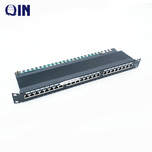 QIN Factory Price 19 Inch Rack Mount 1U 24 Ports <strong>FTP</strong> <strong>Cat5e</strong> <strong>Patch</strong> <strong>Panel</strong> - Product Image 2