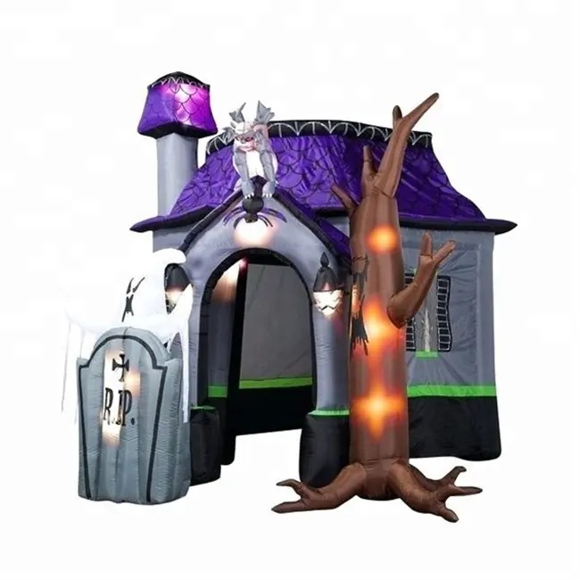 A buon mercato gonfiabile haunted house tenda/gonfiabile di halloween casa di rimbalzo/castello Gonfiabile per halloween