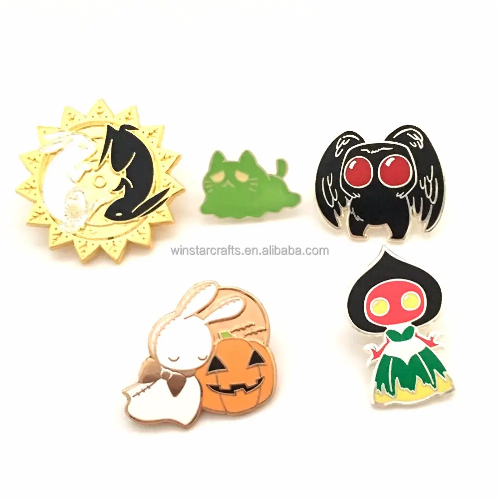 Cloth badges shirt collar soft enamel custom lapel pins