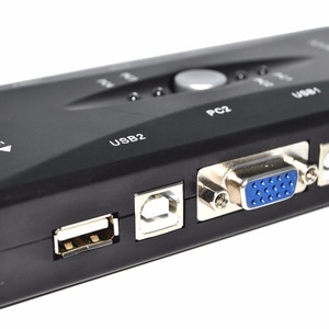 New 4 Port Hub USB 2.0 KVM VGA/SVGA Switch Box Adapter Connects Printer Intelli <strong>Keyboard</strong> <strong>Mouse</strong> 4 <strong>Computers</strong> <strong>Use</strong> 1 Monitor - Product Image 2