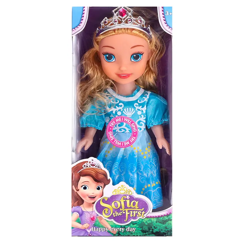 Poupées en PVC vides avec la couronne, poupées de princesse à thème de musique IC, de 8 à 10 pouces