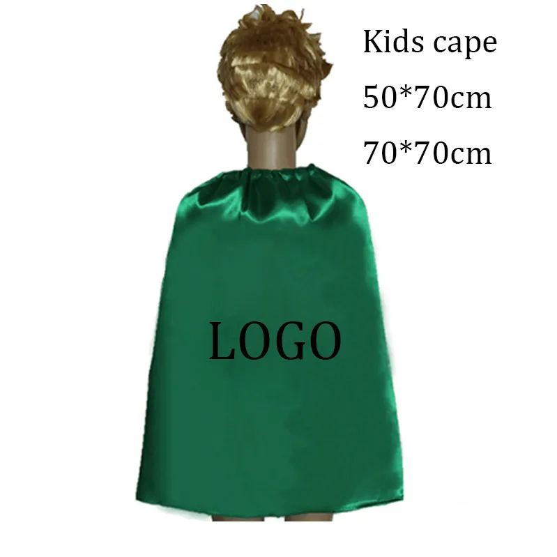 Mantella Unisex in poliestere satinato per bambini supereroe film TV Costume con giacca e mantella Design Logo maschera stampata