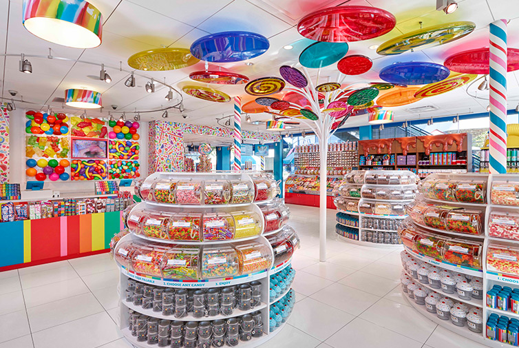 Exhibición de la tienda