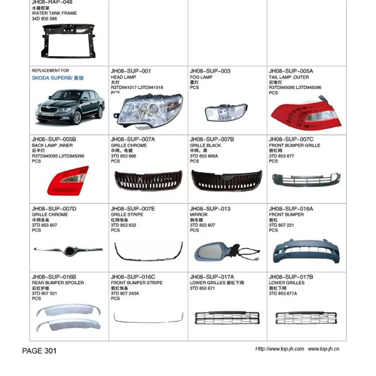 CARVAL/JH/AUTOTOP RICAMBI AUTO PER SKODA SUPERB