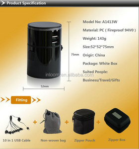 3G WIFI 通用 usb 旅行适配器多插头插座与 wifi 和 3100毫安 usb 输出