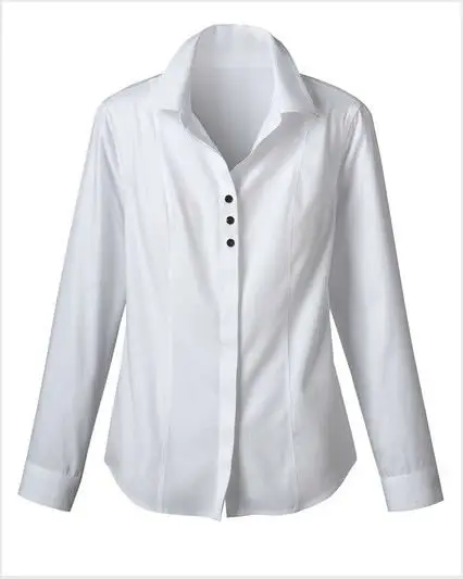 2014 nuovo 100% cotone della signora ufficio camicia bianca