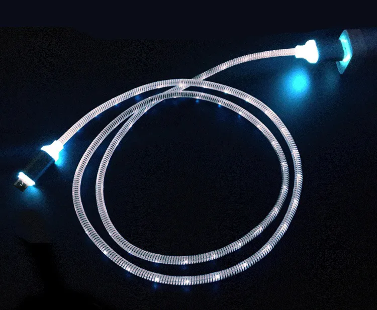 2A nhanh phí glowing charge cable cho iphone sạc led thắp sáng sạc cáp