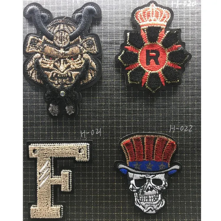 Groothandel Custom Trade Assurance Borduurwerk Fabriek Low Moq Custom Kleding Kralen Accessoire Chenille Patches Geborduurde Patch