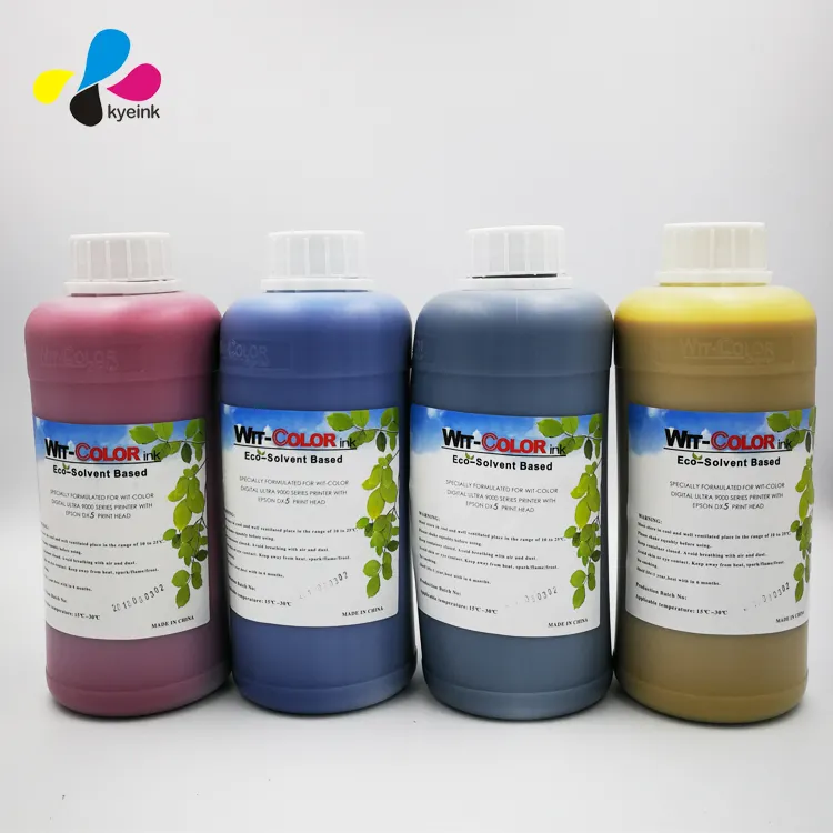 wit color ultra 9000 eco solvent ink for dx5 dx7 XP600 printhead eco solvent ink dx5 eco-solvent ink