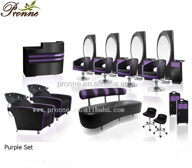 Китайские поставки, мебель и оборудование для салона красоты, фиолетовый набор