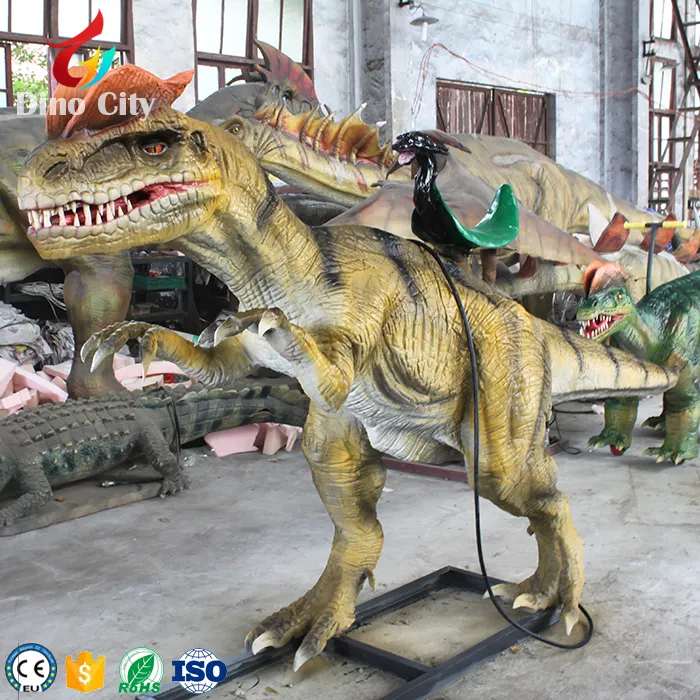 Dinosaurio de montar animatrónico, tamaño real, jurásico, a la venta