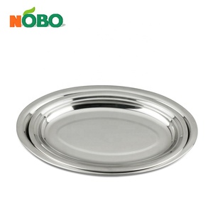 工厂批发定制椭圆形托盘不锈钢深蛋形托盘为家庭厨房 - Product Image 2
