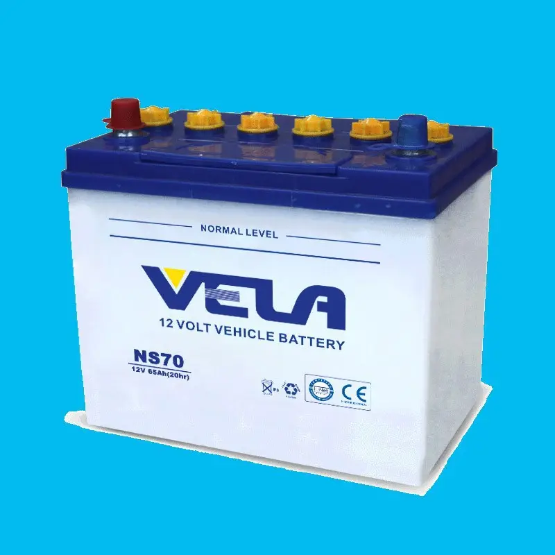 NS70/NS70L/65D26R/65D26L производитель свинцово-кислотных аккумуляторов, работающего на постоянном токе 12 В в battery-NS70-12V65AH, сухое заряжение автомобильного аккумулятора