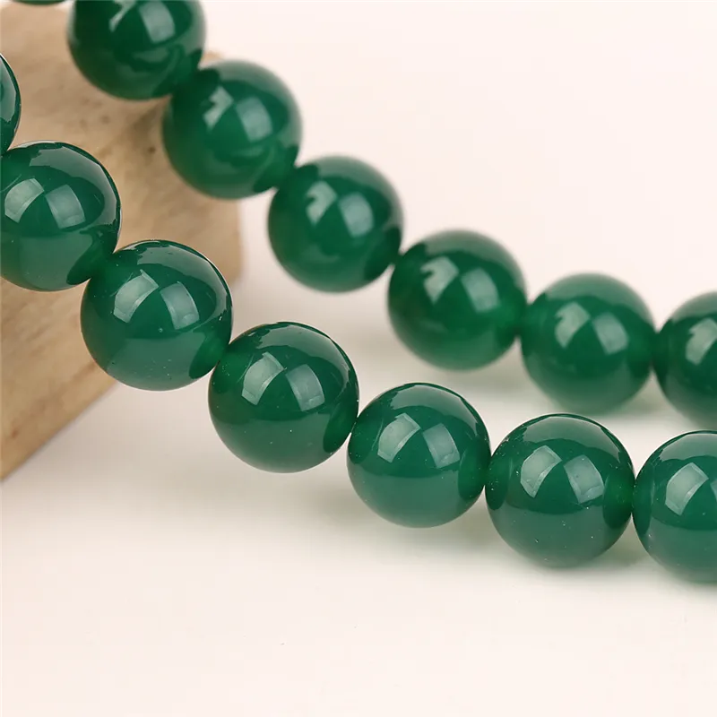 China Moda Jóias de Ágata Verde Beads Hot Popular Semi Naturais de Pedra Preciosa