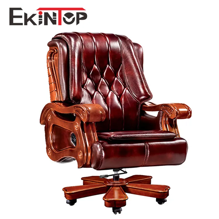 Cadeira de escritório ergonômica, cadeira de especificação de madeira sólida