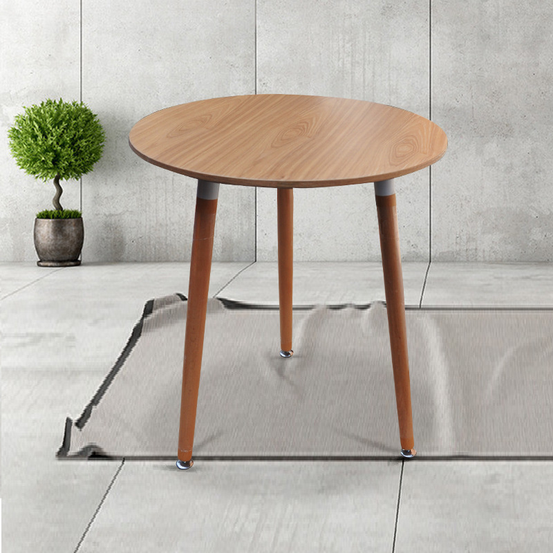 woooden color wood rund chinese dining table