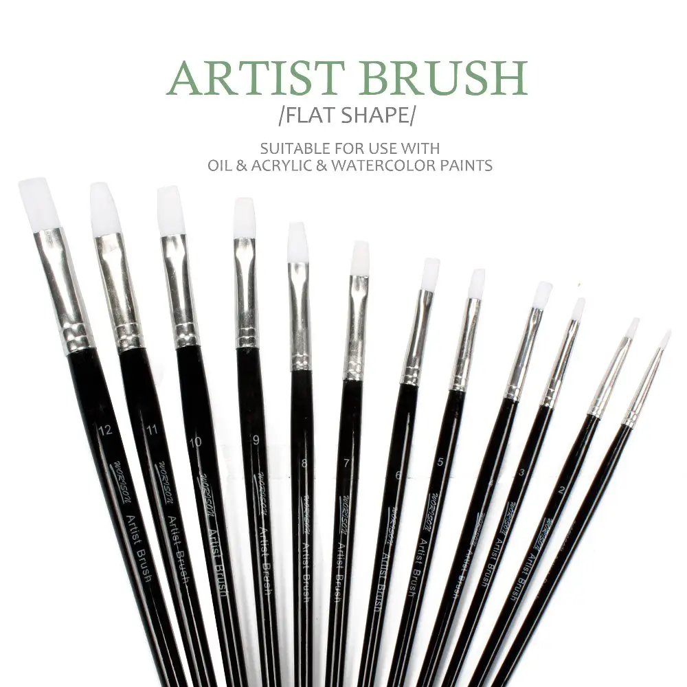 12Pcs Set different Size Small Fine Nylon Hair Paint Brushes Set For Acrylic Oil Painting Brushes Drawing Art Supplies