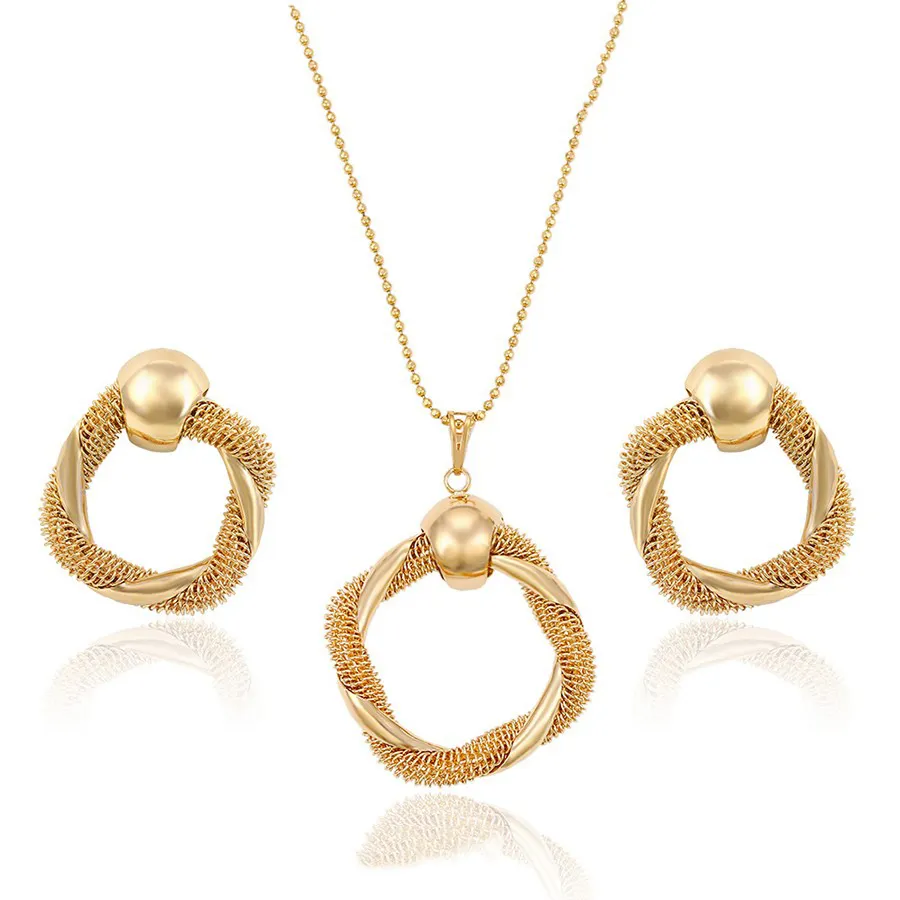 63827 Xuping New Arrive Fashional 18K Gold Plated Cheap Fashion Jewelry Set