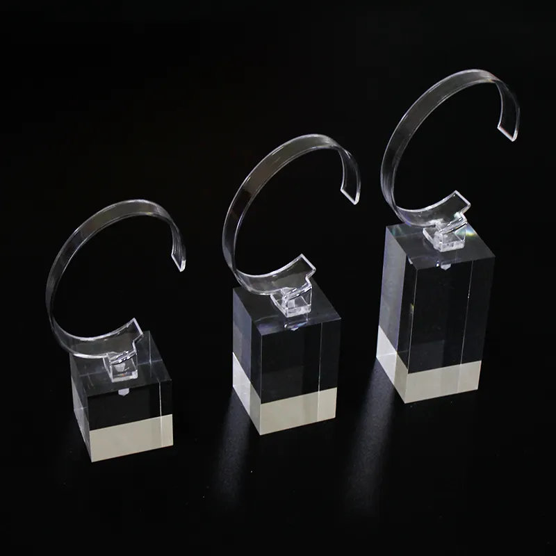 Clear acrylic cube watch display stand display holder