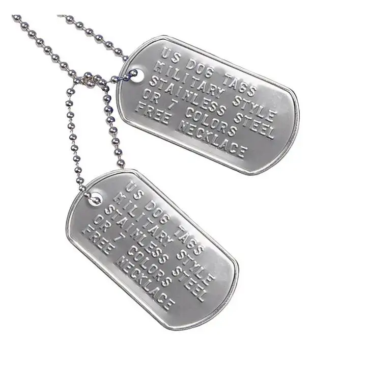 مخصص شعار محفور فارغة لنا الكلب علامة شخصية ID dogtags