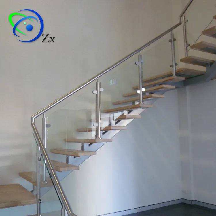 Hot sale Cheap cost Stainless Steel 316 Stain/matt finish mild steel Easy Install prefabricated Stair/Staircase glass railing