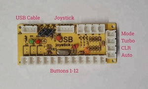Controlador de juego y joystick, piezas de arcade sin retardo, codificador USB, placa PCB, venta directa de fábrica, venta al por mayor
