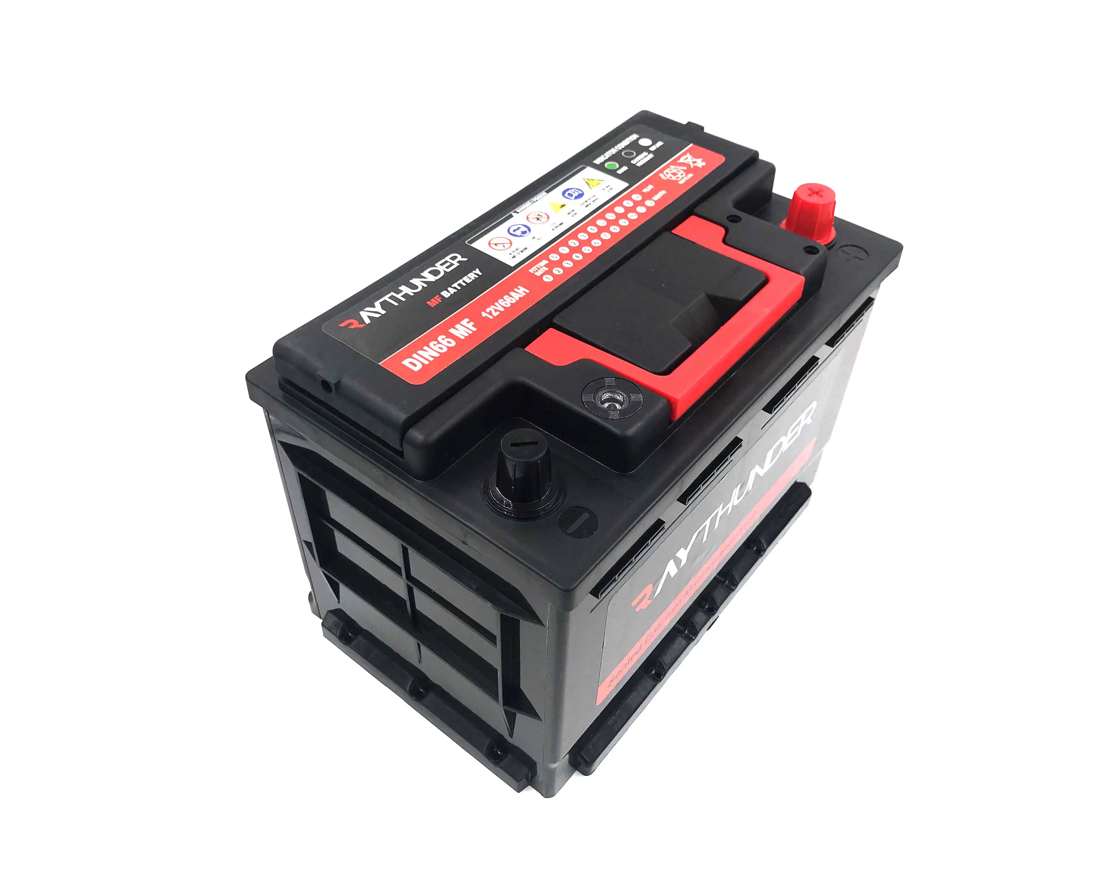 SMF Voltage and 51 - 80AH Capacity car battery dry charged Battery DIN66 12v 66ah