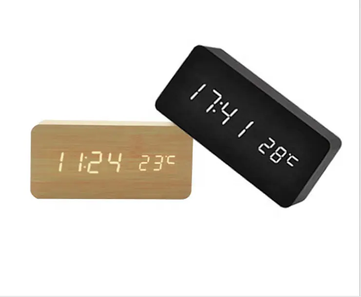 Reloj despertador Led de nuevo estilo, lámpara de mesa con carga USB, digital, altavoz, alarma, gran oferta