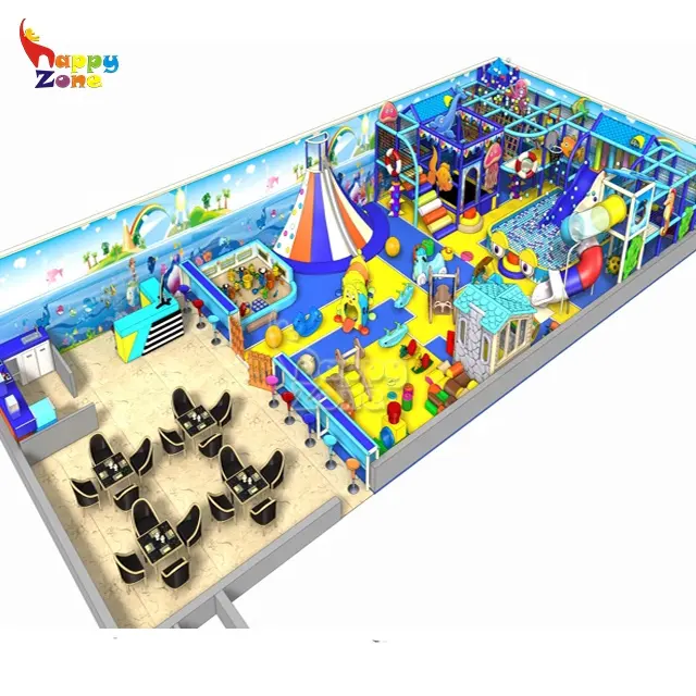 2018 Latest Kids Ocean Ball Slide Soft Indoor Playground Equipment