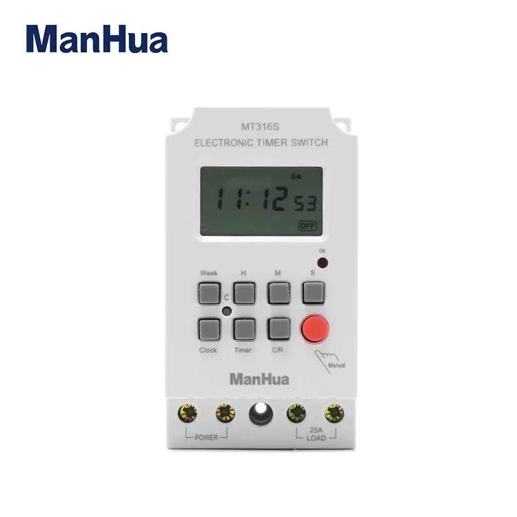 Manhua MT316S-G Électrique Numérique Programmable Minuterie de Douche 12 Volts CC