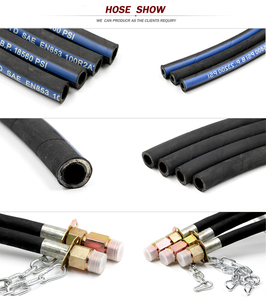 PSF Sae 100 R2at 1/4-1 "2ワイヤー1sc 12mm黒合成ゴム油圧ホース1/4-1" 2ワイヤー1sc 12mm合成ゴム切断 - Product Image 6