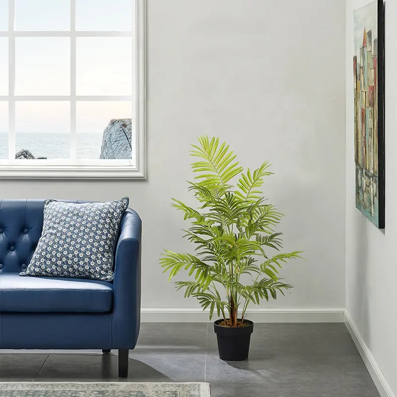 Hochwertiger künstlicher Indoor-Zierbaum mit 120cm künstlicher Areca-Palme zum Verkauf