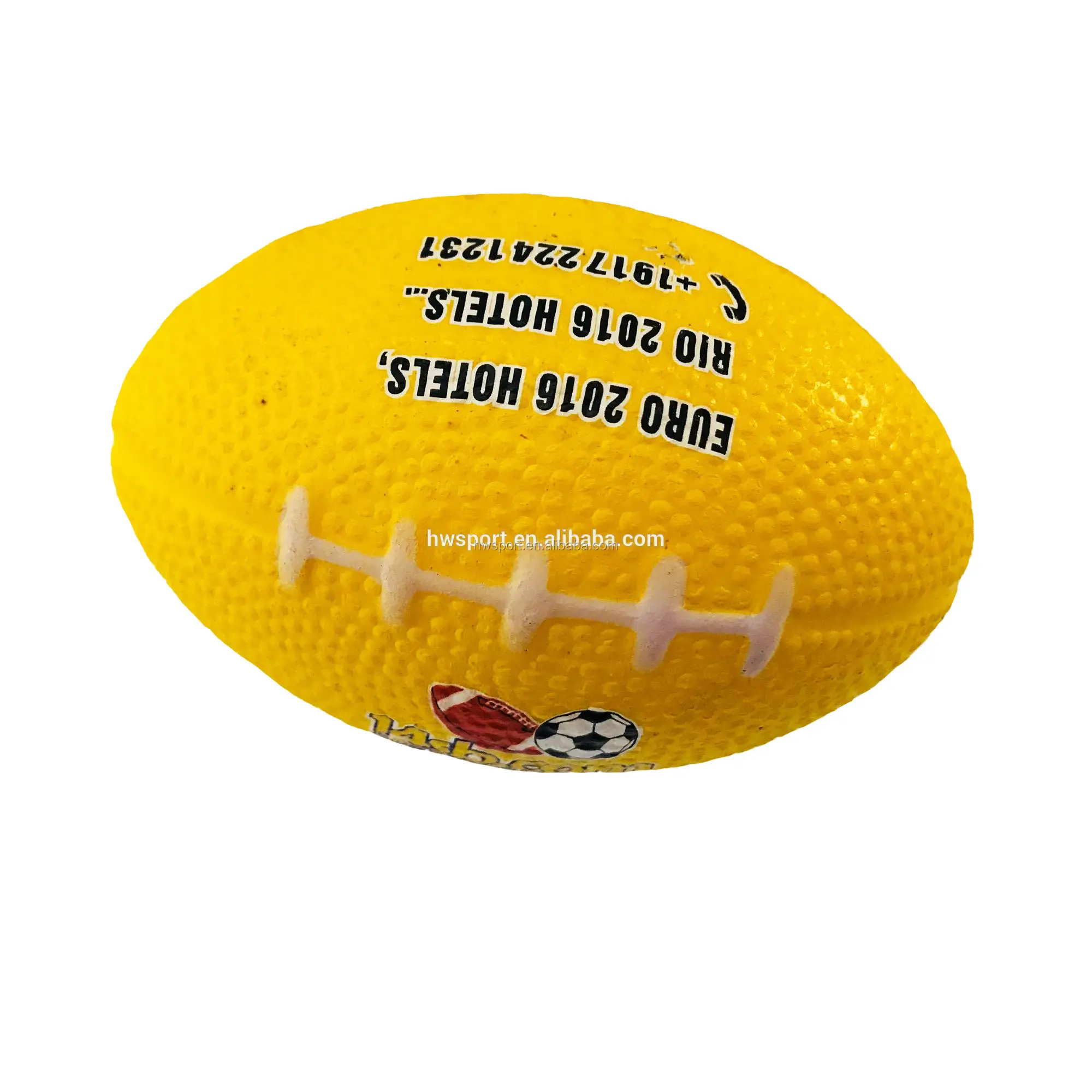 Bola de estresse de pu personalizada, brinquedos promocionais antiestresse bola de futebol americano antiestresse