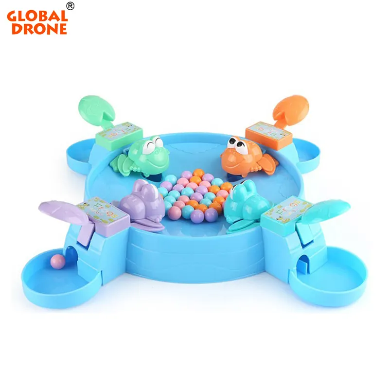 Divertenti giocattoli di plastica jumping frog 4 player giochi Rana mangiare fagioli di gioco del desktop regalo per bambini