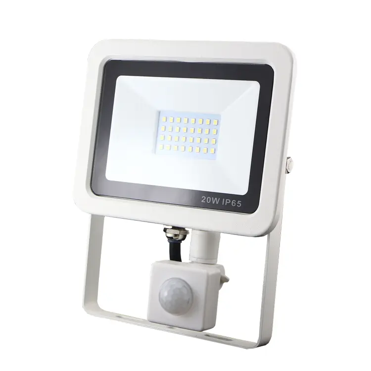 KCD cina produttore high lumen IP65 pressofusione wireless pir sensor 20w led sensor motion outdoor flood light