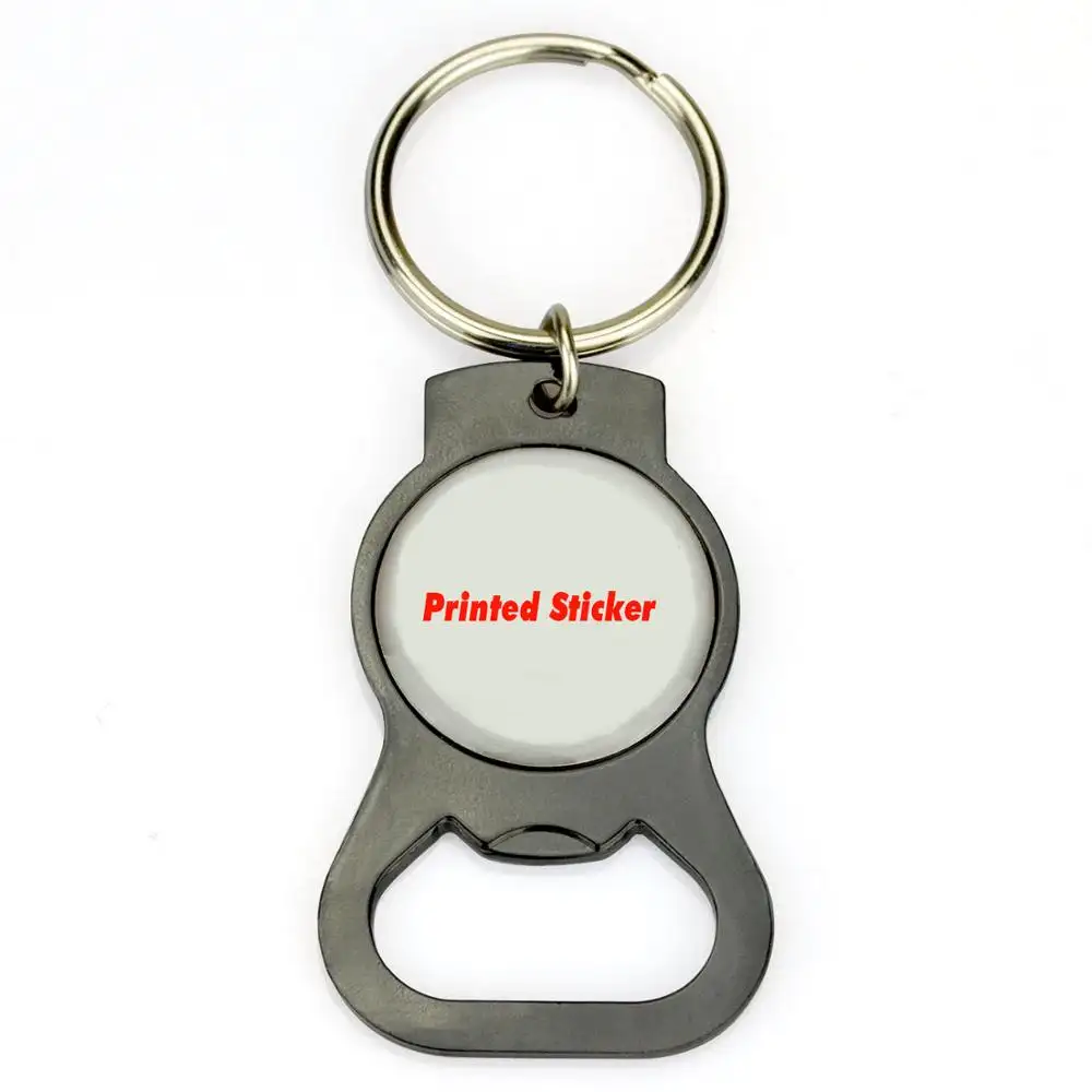 Wholesale Personalized Blank Printed Your Own Souvenir Keyring Openers Key Chains Custom Logo Metal Beer Bottle Opener Keychain