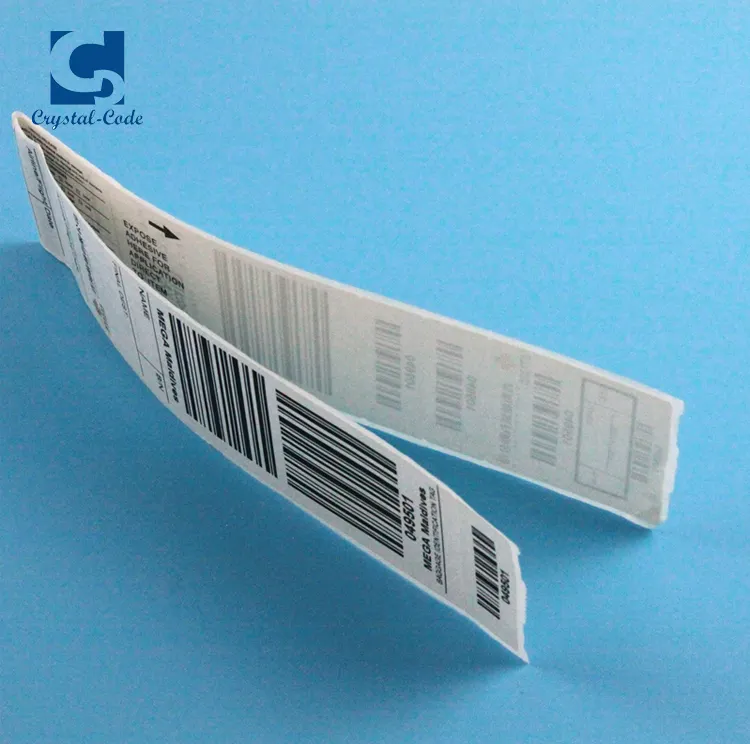 Su misura commercio all'ingrosso termico compagnia aerea tag bagagli rotolo di stampa di etichette