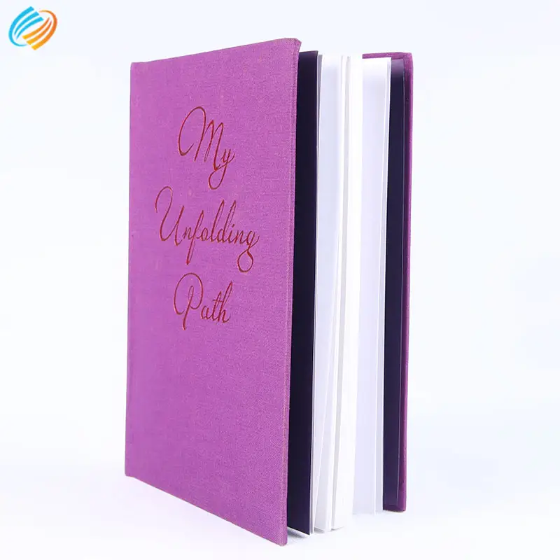 Custom Logo Coloring A4 A5 A6 Purple Cover Journal Notebook Printing