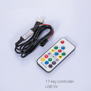 Controlador de píxeles a todo Color WS2811 WS2812B UCS1903, tira de luz LED RF, mando a distancia inalámbrico IR DC USB